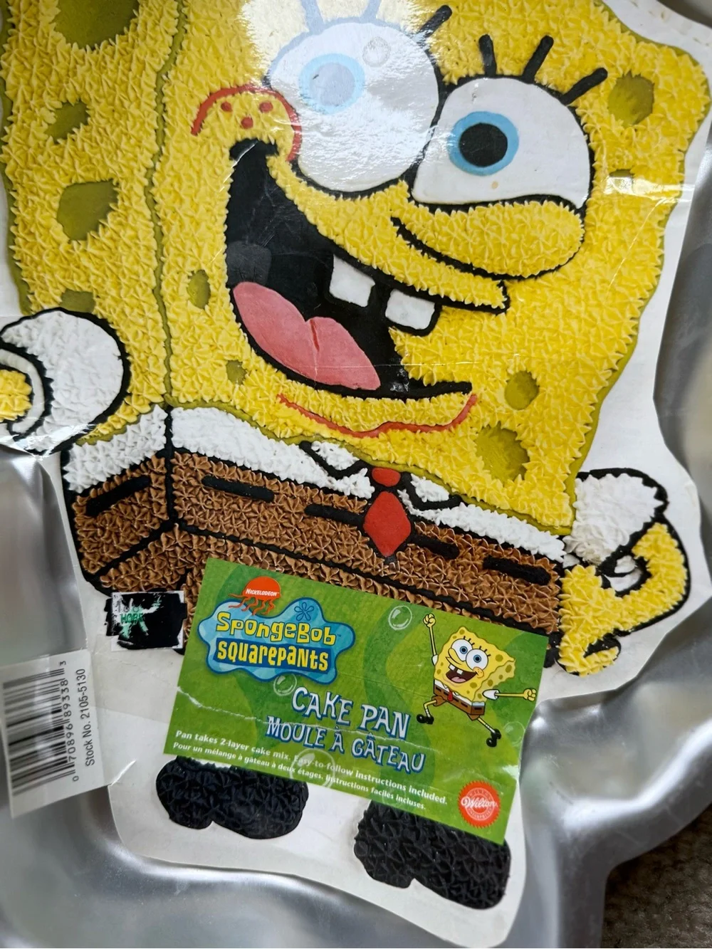 SpongeBob SquarePants Yellow and Brown Character Cake Pan